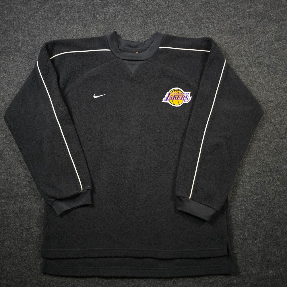 Nike Los Angeles Lakers Fleece Pullover Crewneck 90s Retro Y2K Black Men's M